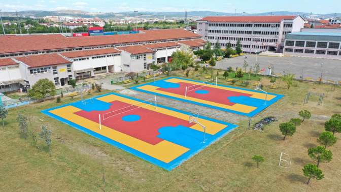 Büyükşehir 70 okula basketbol sahası yapacak