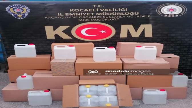 520 kilogram etil alkol ele geçirildi