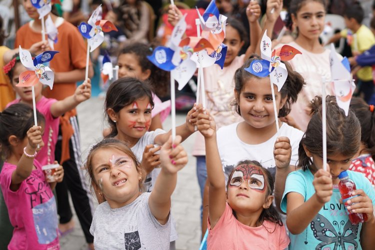 Adıyaman Konteynır Kent'teki çocuklara ILO morali