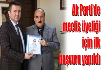 Ak Parti’de meclis üyeliği için ilk başvuru yapıldı