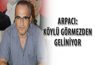 Arpacı: Köylü görmezden geliniyor