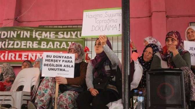 Aydın Köylüleri protesto etti ÇED toplantısı yapılamadı