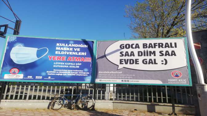 Bafra Belediyesinden ,yöresel dilde uyarı