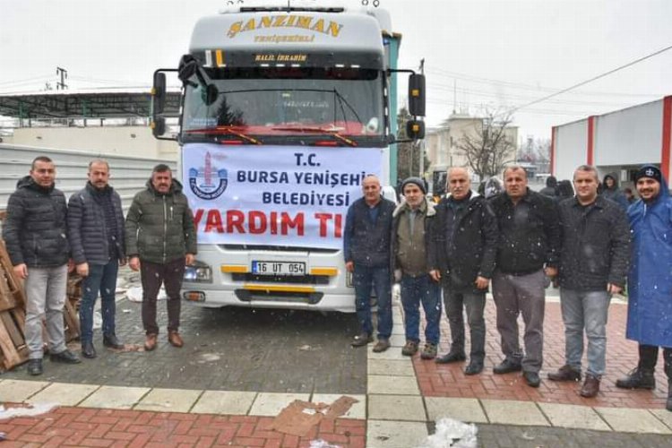 Bursa Yenişehir'den 18 tır dolusu yardım