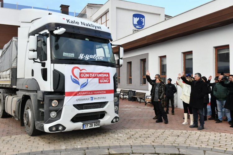 Çanakkale yardım tırları Elbistan'da