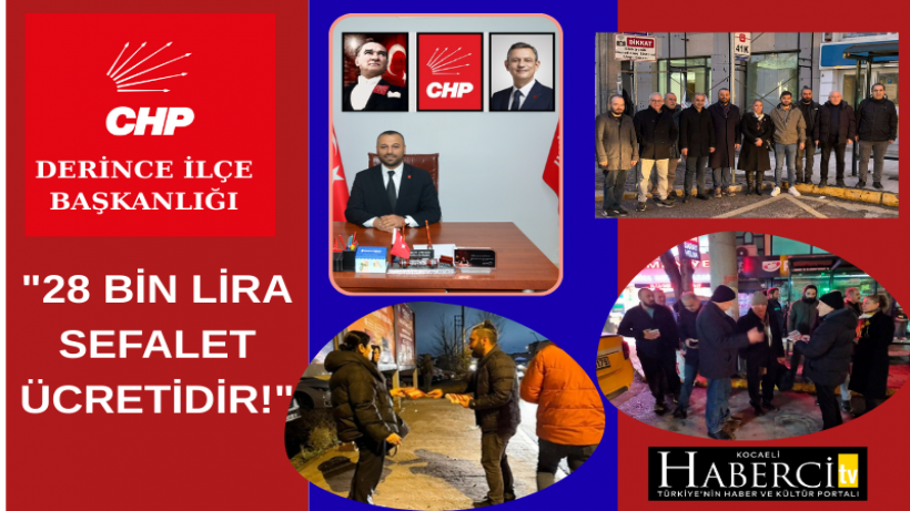 CHP Derince’den İşçi Duraklarında Asgari Ücret Çıkartması