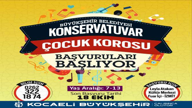 Çocuk korosuna başvurular başladı