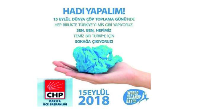 Darıca CHP İlçe örgütünden çöp toplama etkinliği