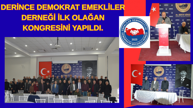 Derince Demokrat Emekliler Derneği İlk Olağan Kongresini Yapıldı.