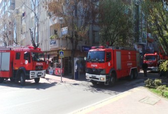 Dönercinin bacası tutuştu