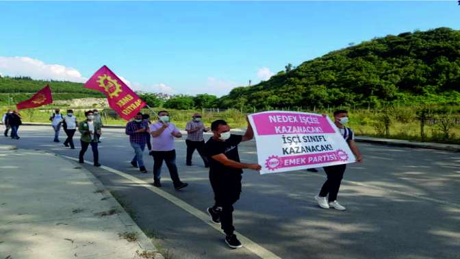 Emek Partisi grevdeki Nedex Kimya işçilerini ziyaret etti