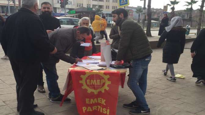 Emek Partisi Kocaelide asgari ücret kampanyası başlattı