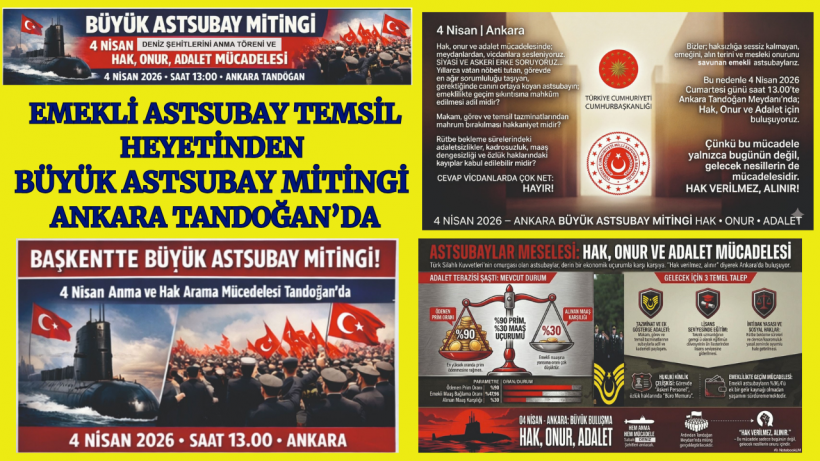 Emekli Astsubay Temsil Heyetinden Büyük Astsubay Mitingi Ankara Tandoğan’da