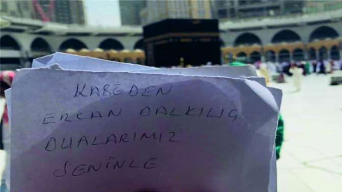 Ercan Dalkılıç’a Kabe’den Destek geldi