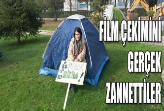 Film çekimini gerçek zannettile