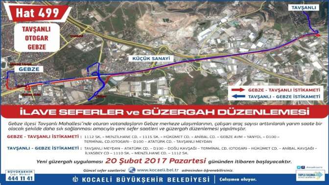 Gebze’de yeni hat düzenlemeleri yapıldı