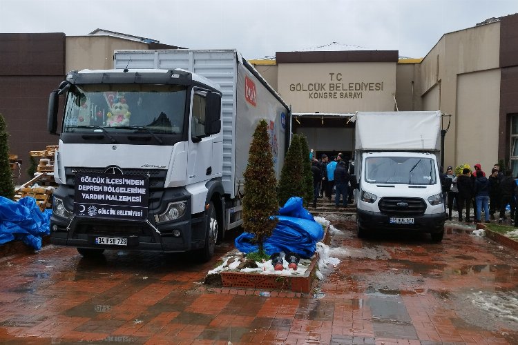 Gölcük'ten 62 saatte 25 tır yola çıktı