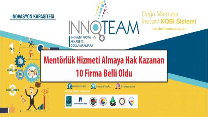 InnoTEAM Yarışmasında Kazanan 10 Firma Belli Oldu