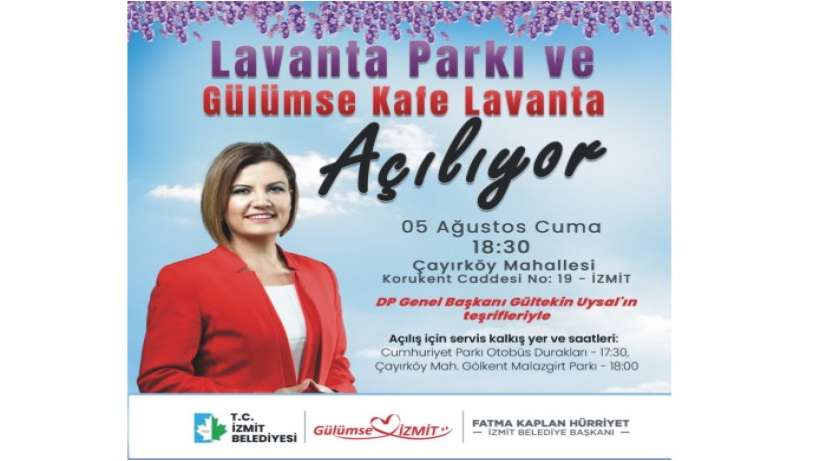 İzmit Lavanta Parkı ve Gülümse Kafe Lavanta açılıyor