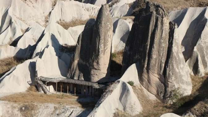 Kapadokya peri bacalarında kaçak yapılaşma hızlanıyor