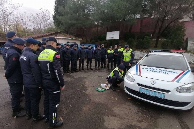 Keşan Jandarması'na 'trafik tedbirleri' eğitimi