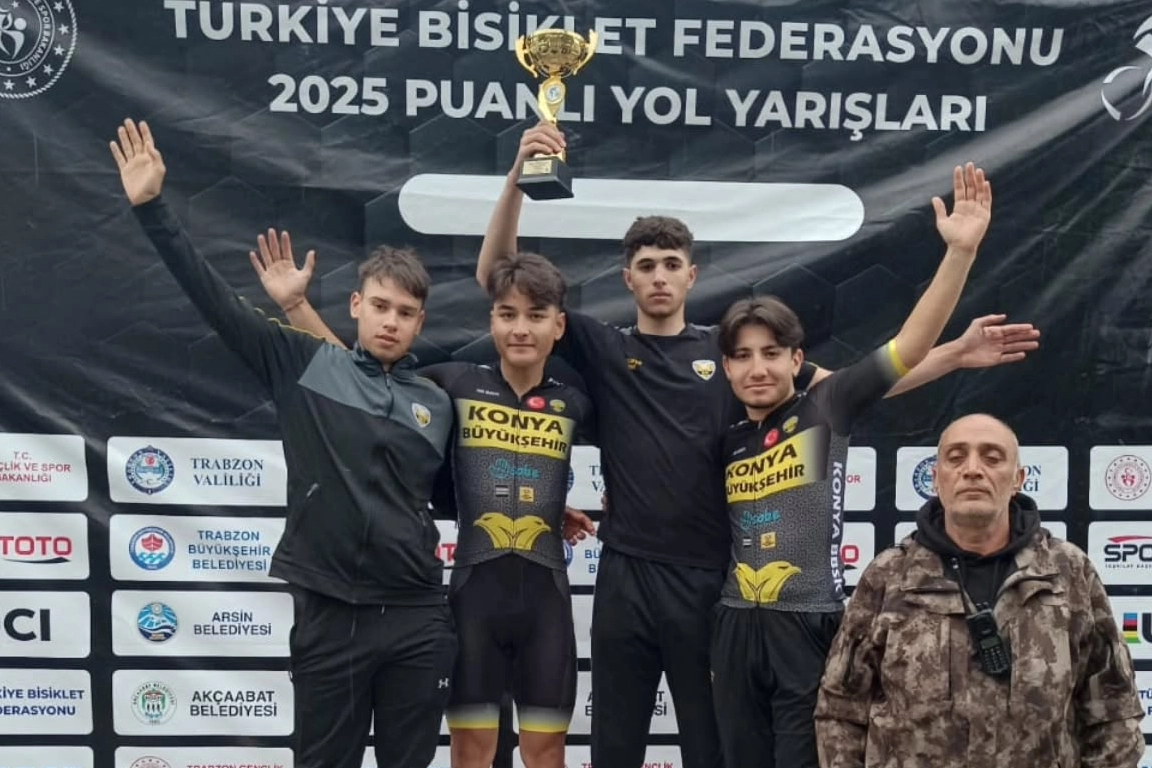 Konya Belediyespor bisiklet takımı Trabzon’da 4 madalya kazandı