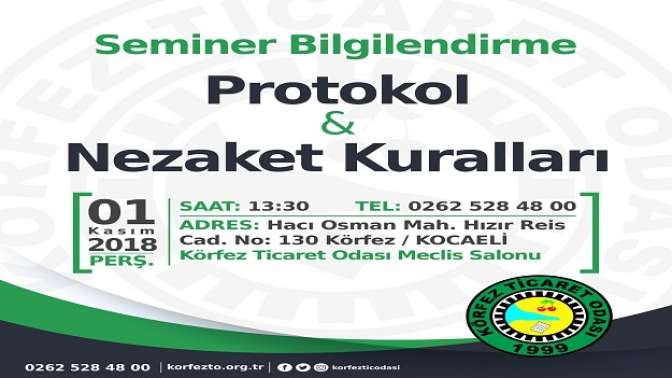 Körfez Ticaret Odasında Nezaket ve Protokol Kuralları Eğitimi