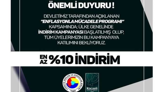 KOTOdan İndrim kampanyasına çağrı