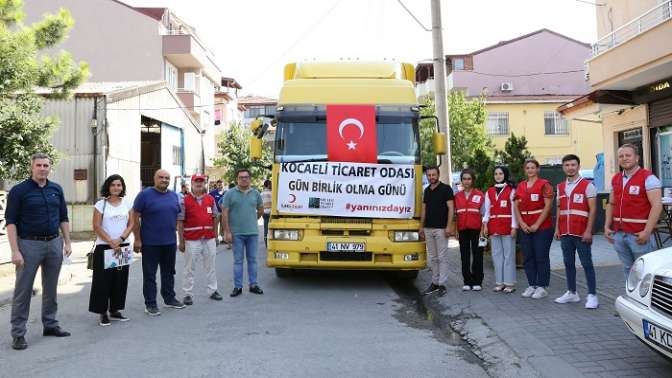 KOTOdan yangın bölgelerine 4 yardım tırı
