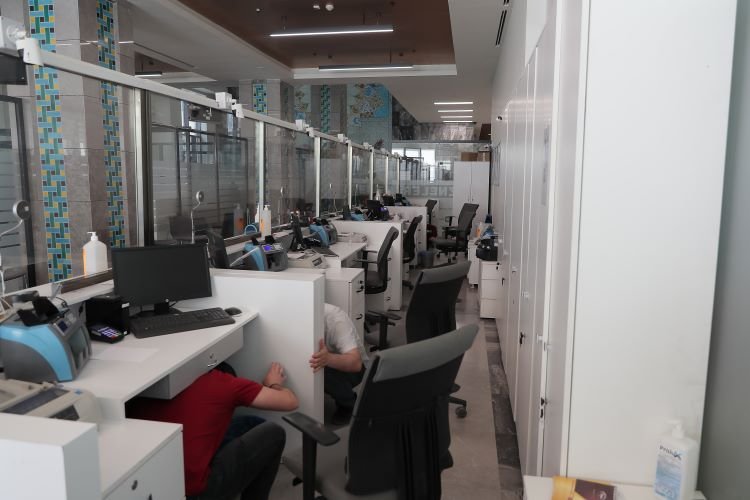 Kütahya Belediyesi personeli deprem tatbikatı yaptı 