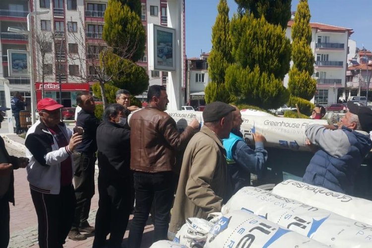 Manisa'da naylonları zarar gören üreticiye destek 