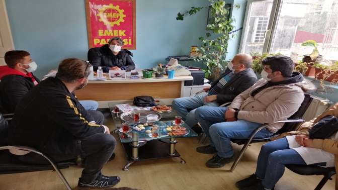 Migros Depo işçileri Emek Partisini ziyaret etti