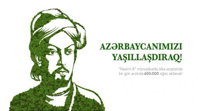 NESİMİ, Azerbaycanda bir günde 650 bin fidan dikilerek anıldı
