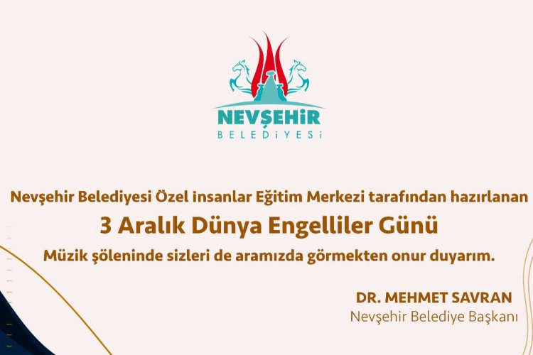 Nevşehir Belediyesi'nden 'özel' program