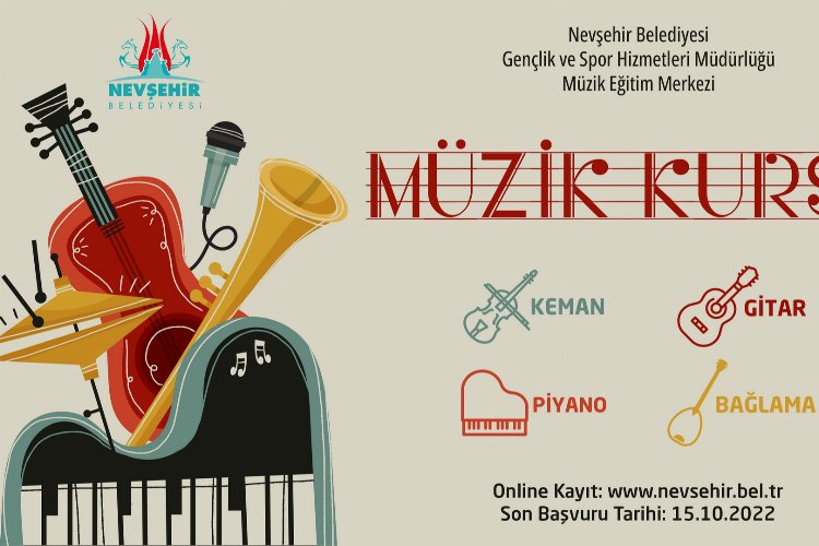 Nevşehir Belediyesi'nin müzik kursları başvuruları başladı