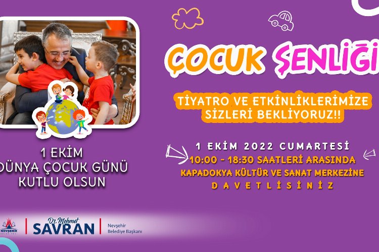 Nevşehir'de Dünya Çocuk Günü'ne şenlikli kutlama