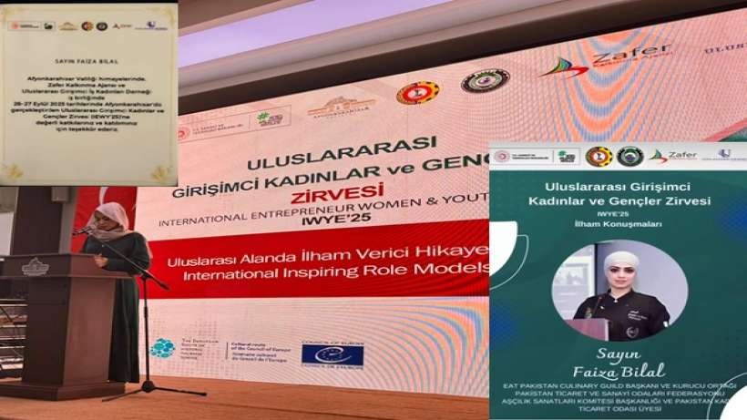 Pakistanlı Master Chef Faiza Bilal Khan, Afyon’daki Zirveye Damga Vurdu