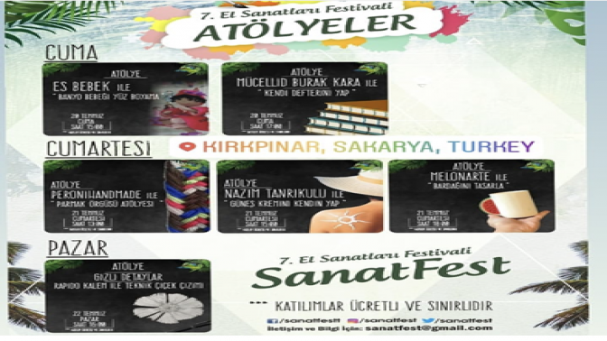 SANATFEST Sapanca Kırkpınarda 20 Temmuzda Başlıyor