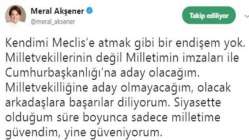 Akşener adaylığını Twitter hesabından paylaştı