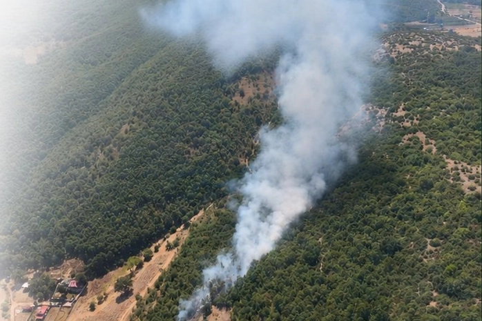 Bursa Kestel ve Harmancık'ta orman yangını... Havadan ve karadan müdahale sürüyor