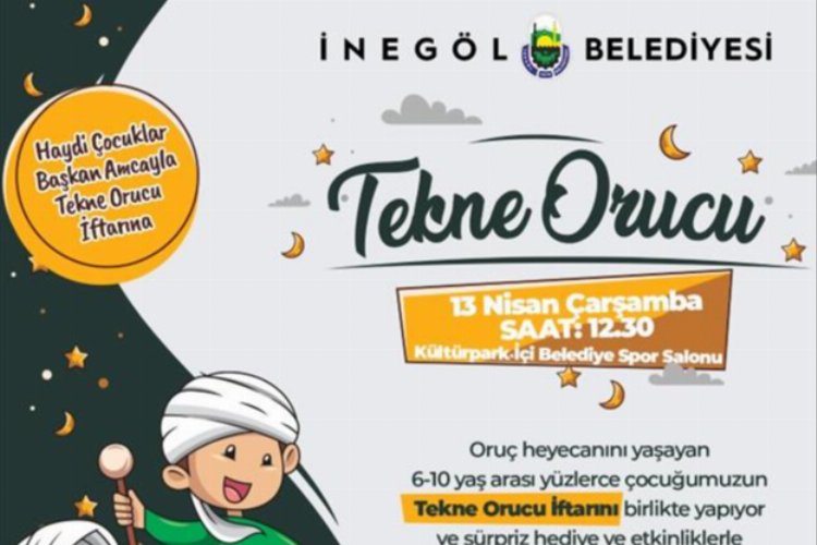Bursa İnegöl'de çocuklarla 'Tekne Orucu İftarı' 