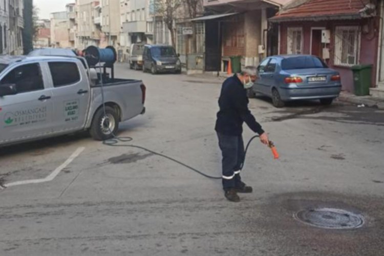 Bursa Osmangazi'de haşerelere karşı ilaçlama