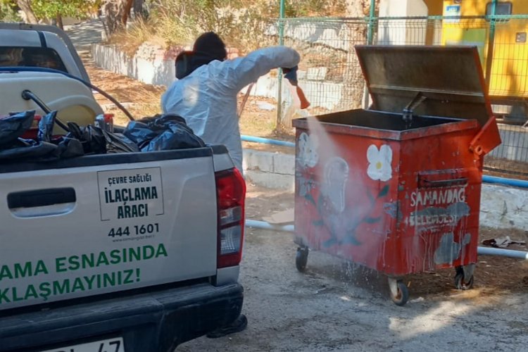 Bursa Osmangazi ekipleri Hatay'ı haşere oluşumuna karşı ilaçladı