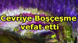 Cevriye Boşçeşme vefat etti