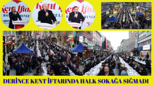 Derince Kent İftarında Halk Sokağa Sığmadı