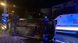 Devrilen minibüste 6 kişi yaralandı