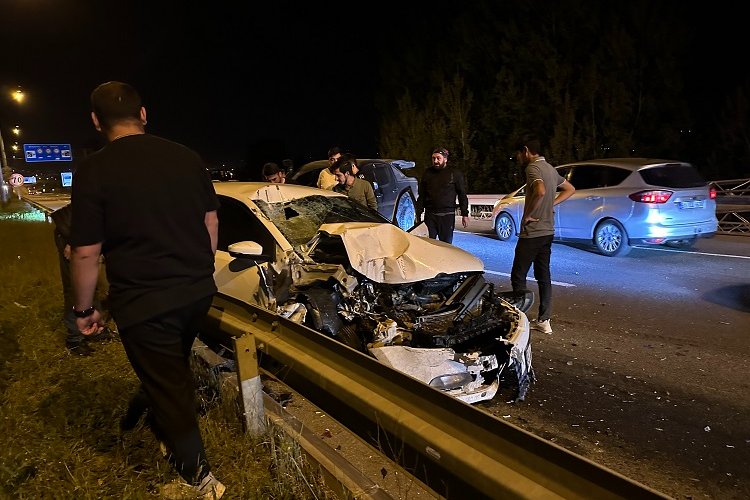 Düzce'de kaza 2 yaralı 