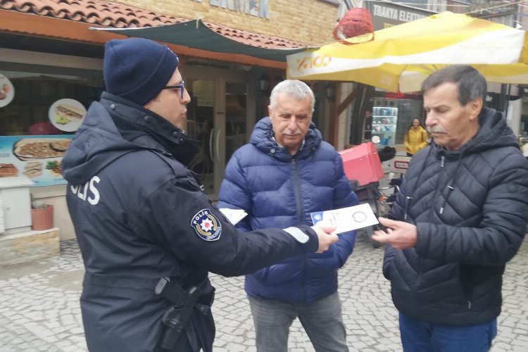 Edirne Keşan'da Emniyet'ten broşürlü uyarı