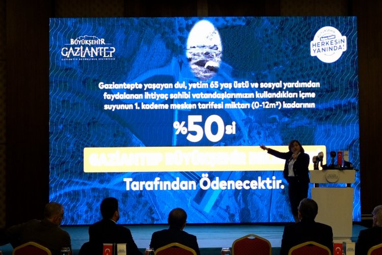 Gaziantep'te ihtiyaç sahiplerine yüzde 50 su indirimi 