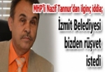 İZMİT BELEDİYESİ BİZDEN RÜŞVET İSTEDİ